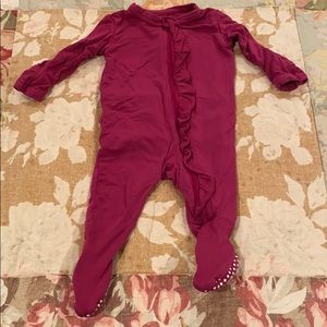 Kickee Pants ruffle zipper footie